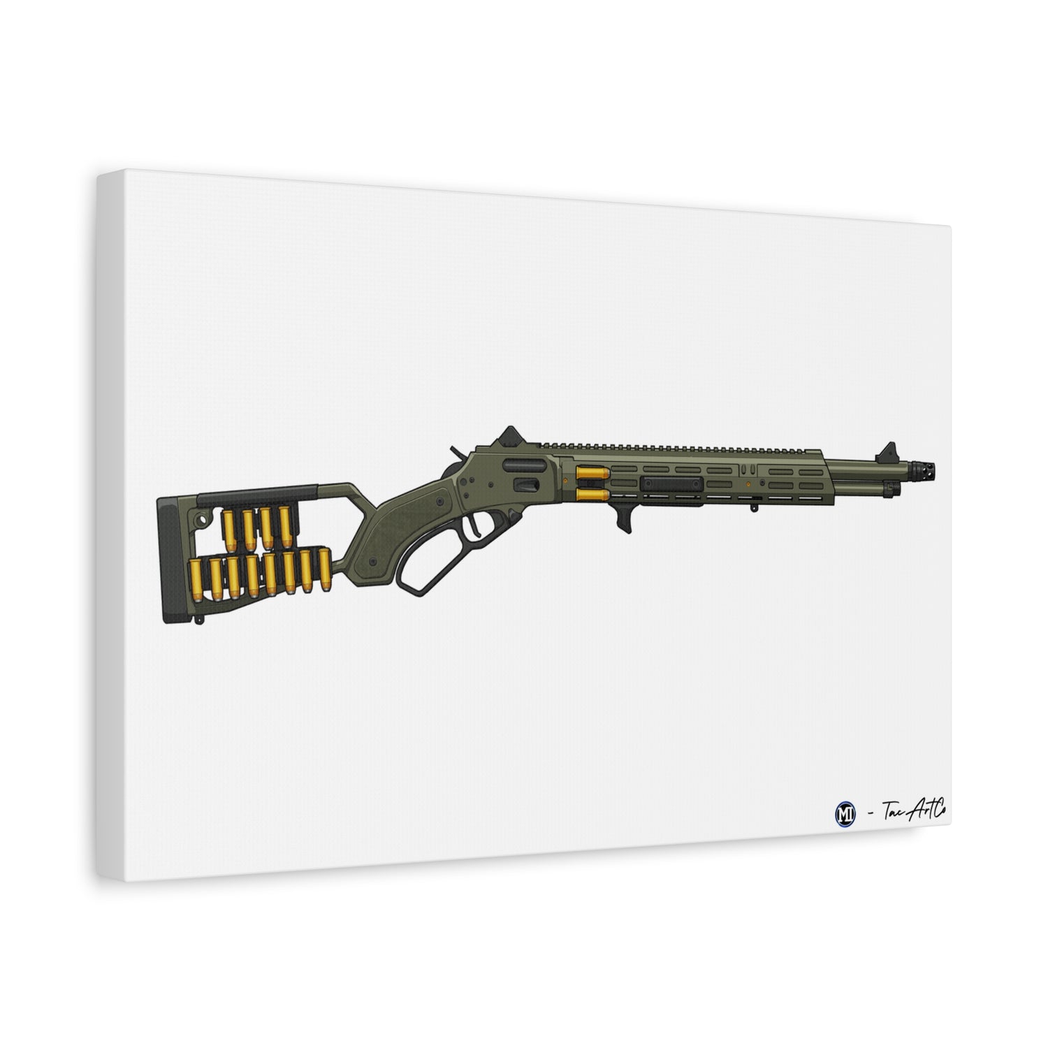 Tactical Lever Action Rifle Canvas Print – Modern Cowboy Energy