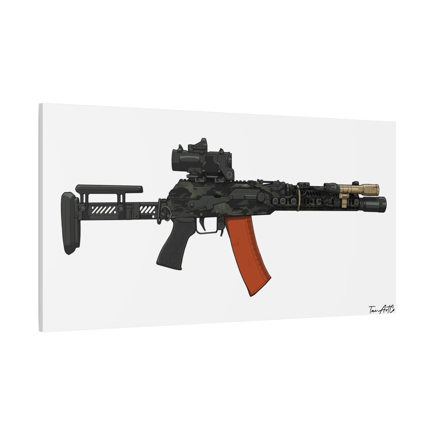Modern Kitted AK Canvas Print – East Meets Modular Mayhem