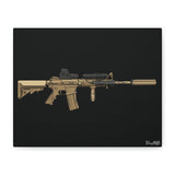 M4A1 Block I (Mod1) - Canvas Print (Black Background)