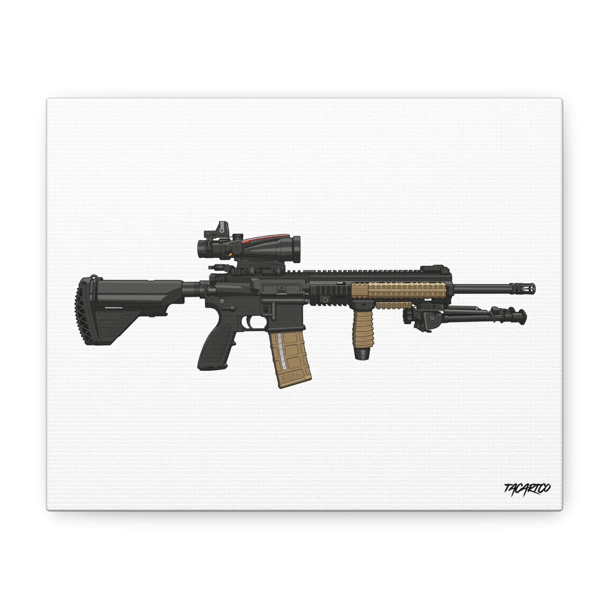 M27 IAR - Canvas Print (White Background) — product view