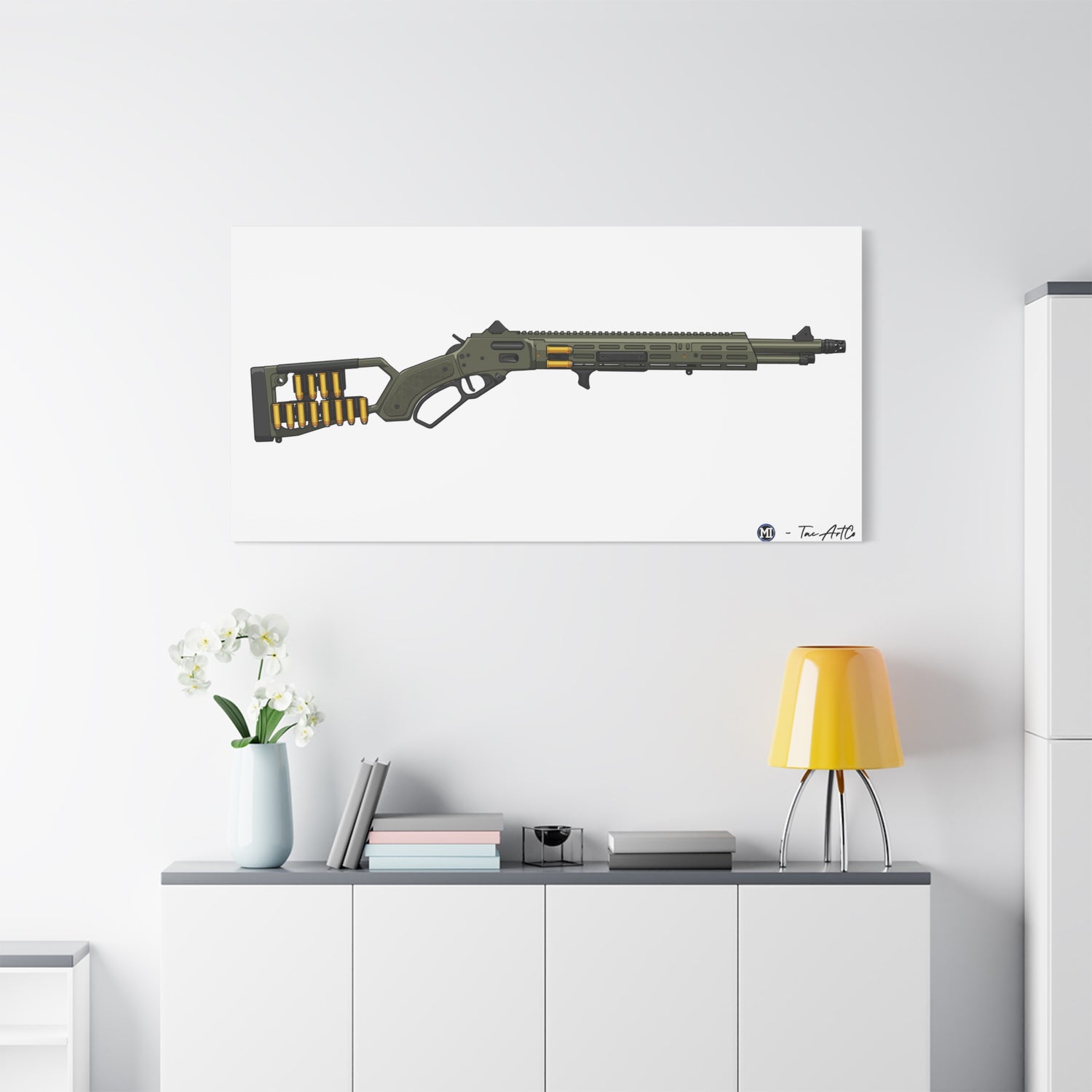 Tactical Lever Action Rifle Canvas Print – Modern Cowboy Energy