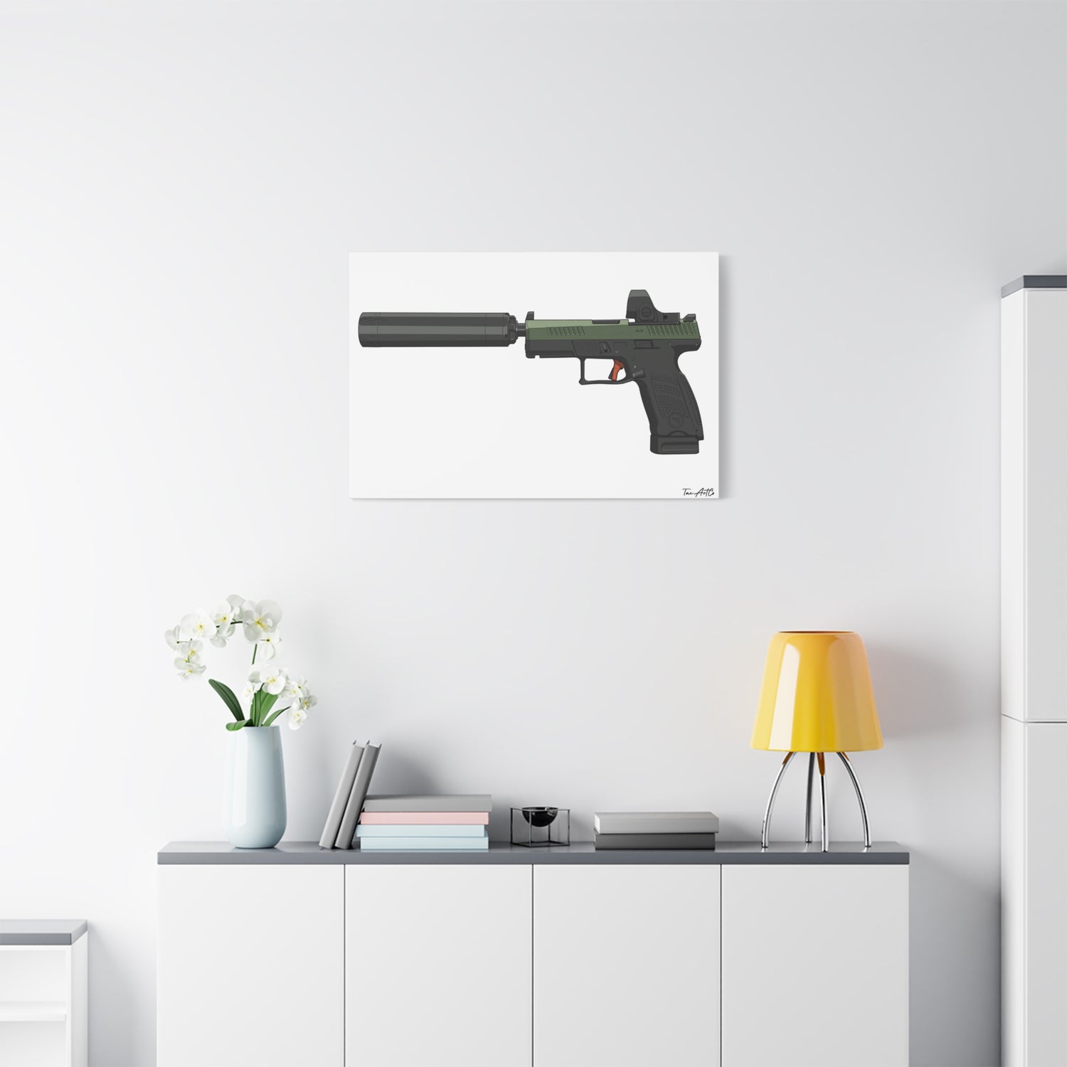 CZ P-10 C Suppressed w/SRO – Canvas Print