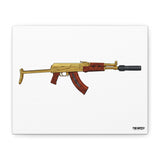 Gold AK - Canvas Print (White Background)