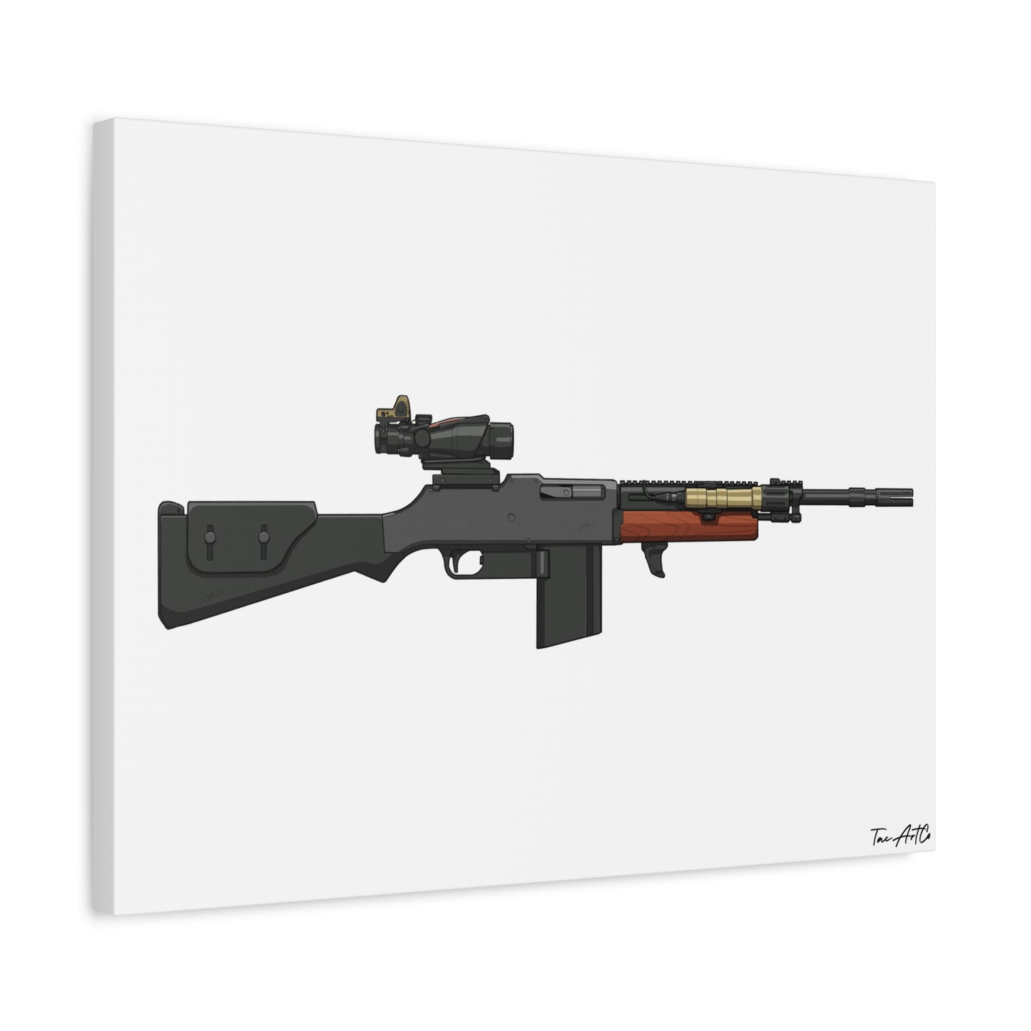 Modern War Boomer – Tactical BAR Canvas Print