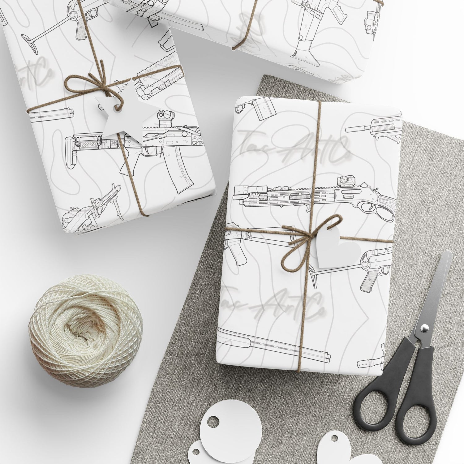 Assorted Line Art - Wrapping Papers