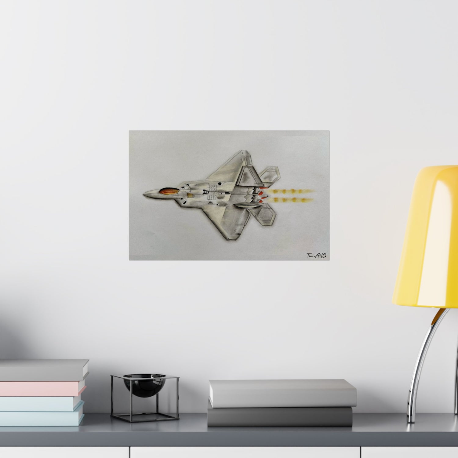 F22 Raptor Sketch - Matte Poster