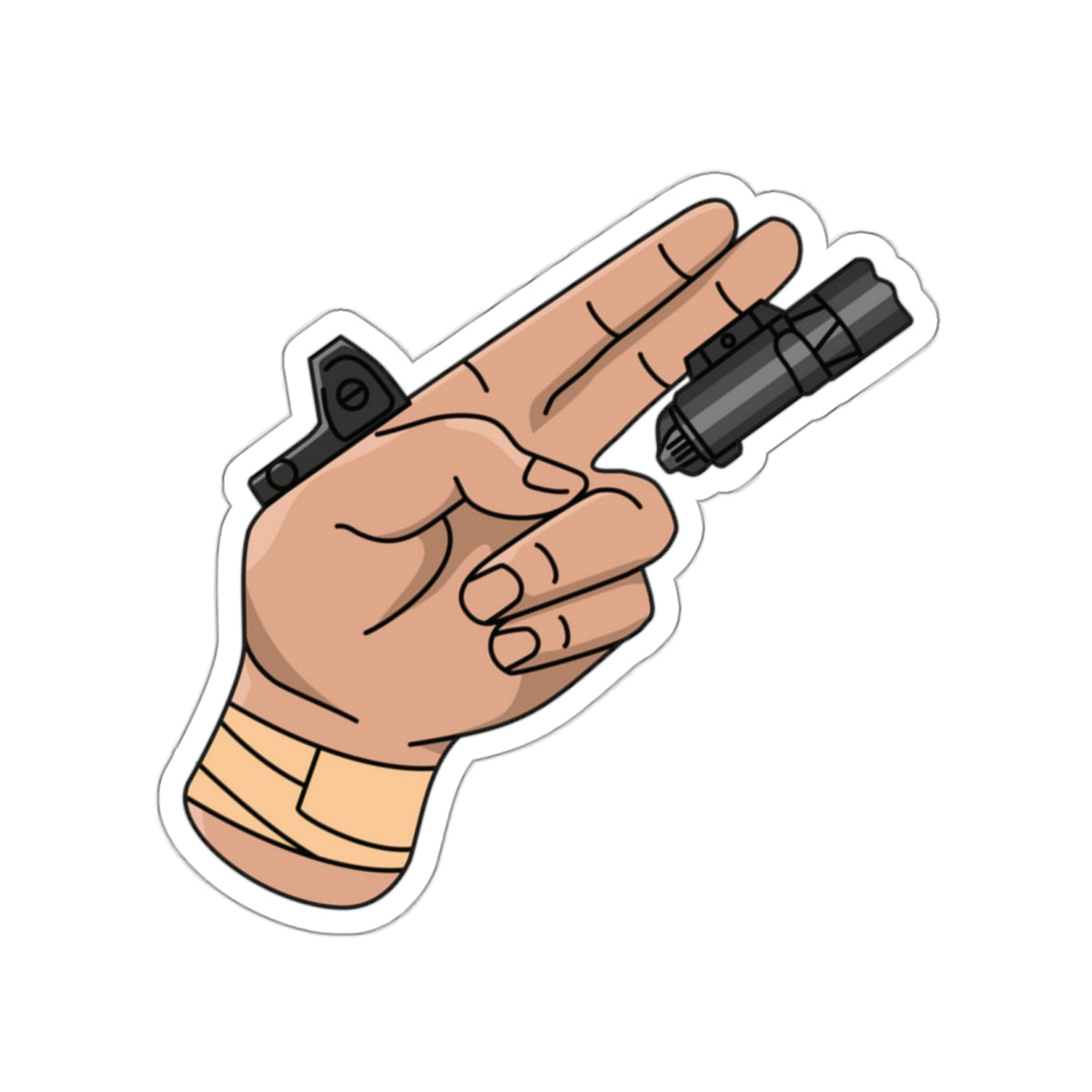 TacArt Finger Gun v6 - Sticker