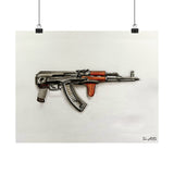 AK Under Folder W/Dong Sketch - Matte Poster