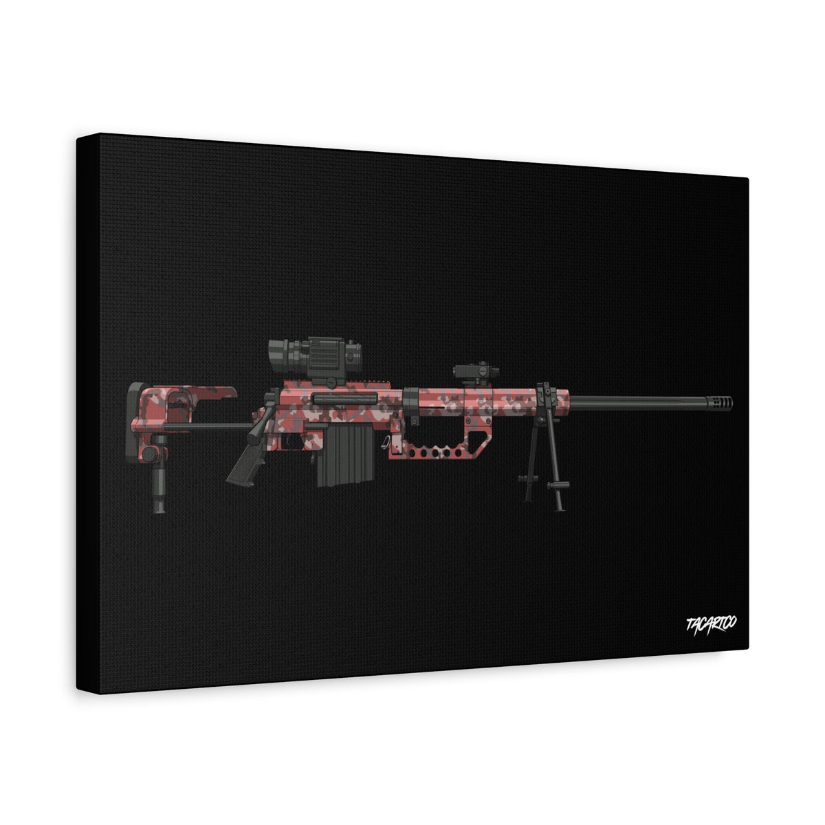 M200 Intervention - Canvas Print (Black Background)