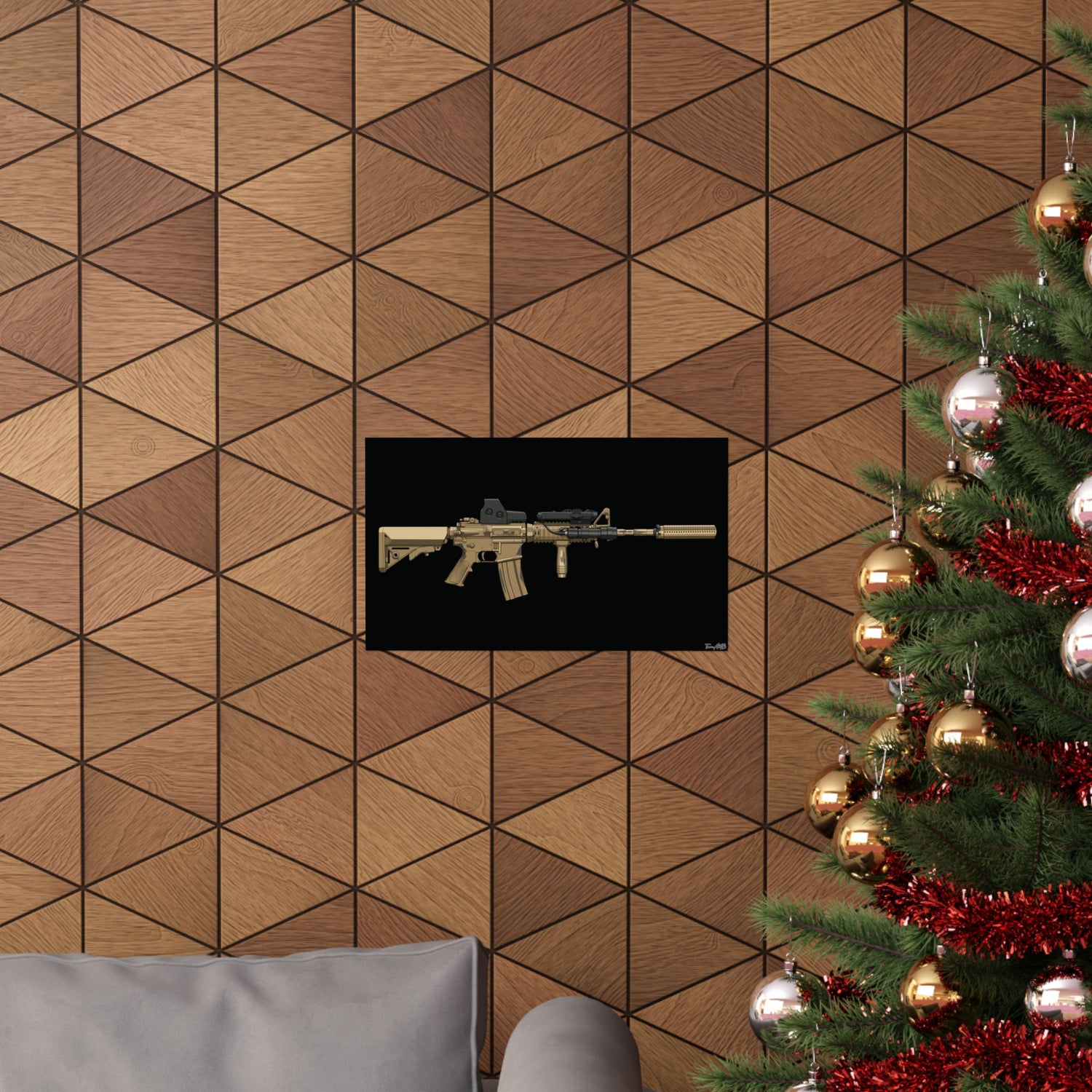 M4A1 Block I - Matte Poster (Black Background)