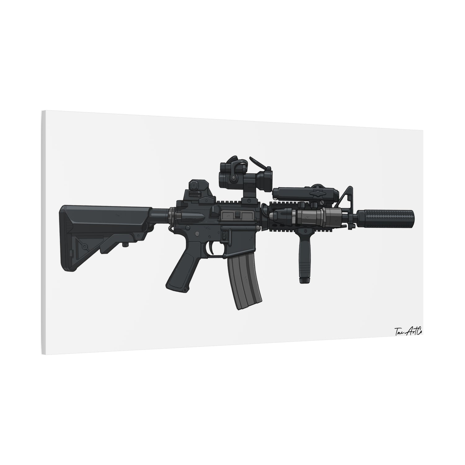 MK18 Mod 0 – CQBR Canvas Print