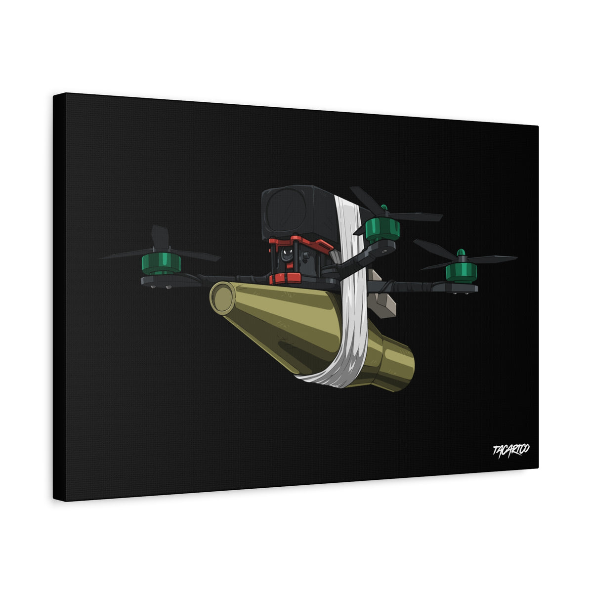 FPV Drone - Canvas Print (Black Background)
