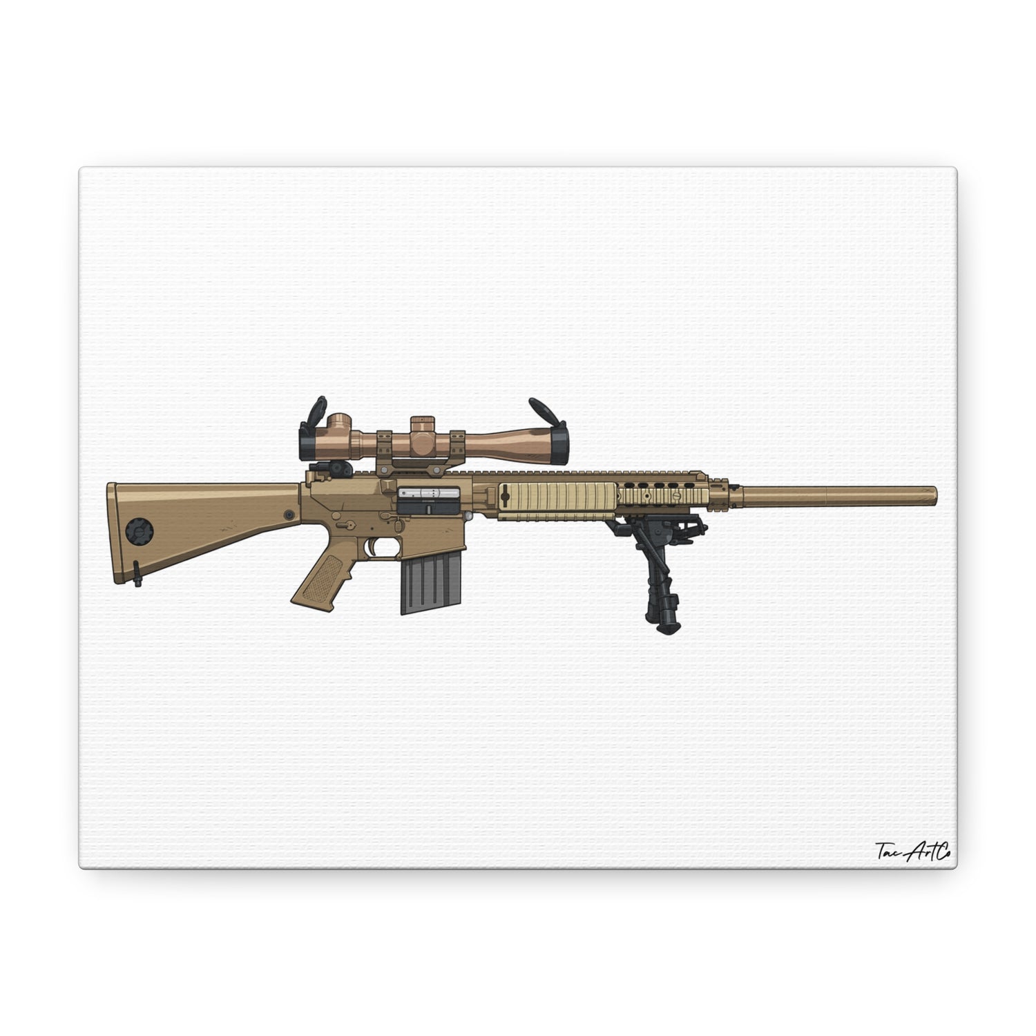M110 SASS – Semi-Auto Sniper Canvas Print