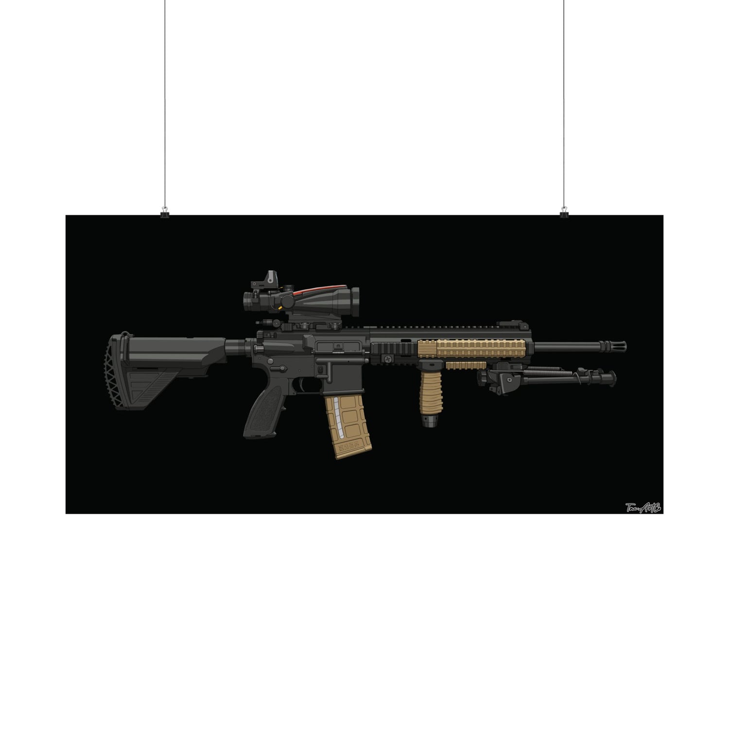 M27 IAR - Matte Poster (Black Background)