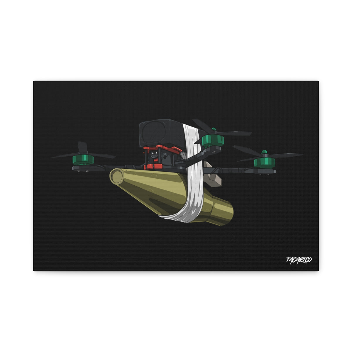 FPV Drone - Canvas Print (Black Background)