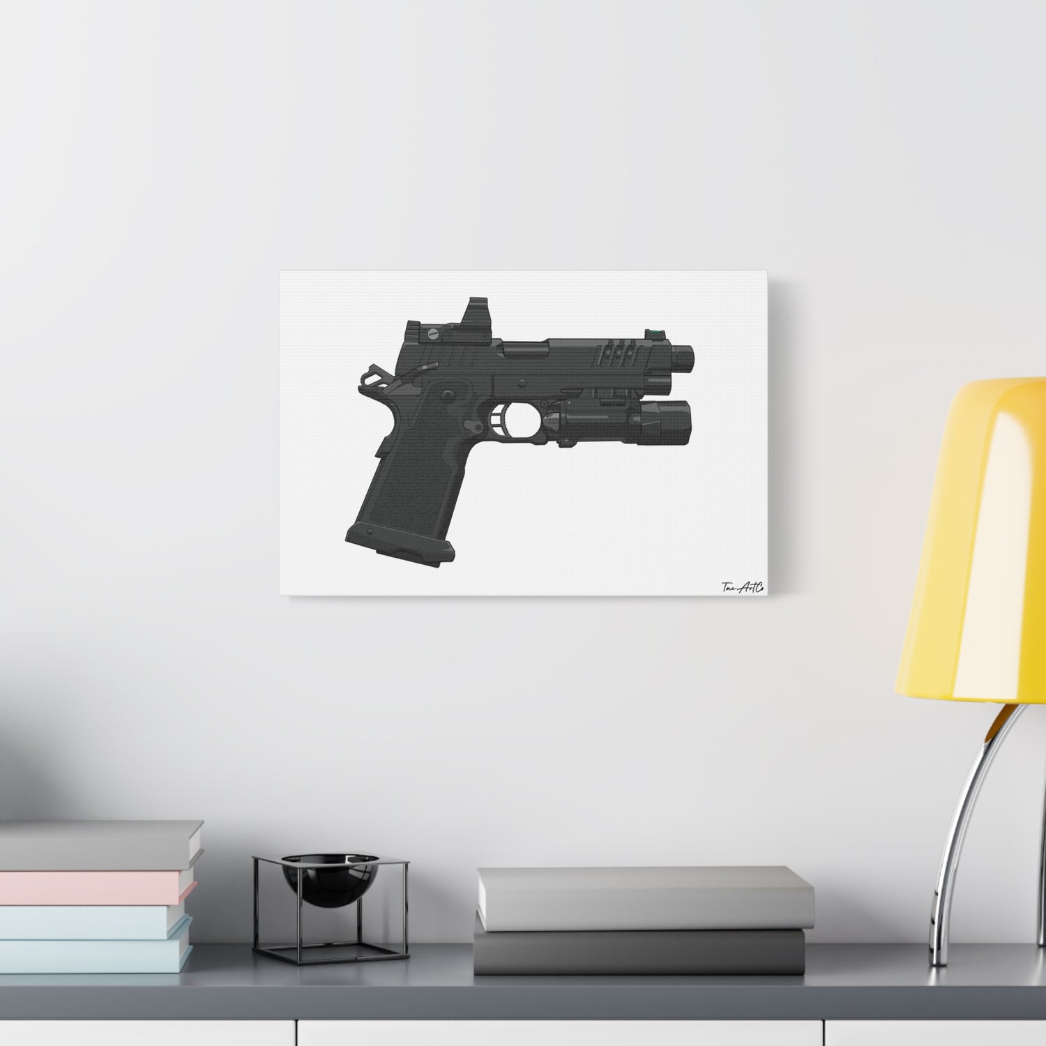 2011 Gucci Pistol Canvas Print – High Speed, Wall-Drag Approved