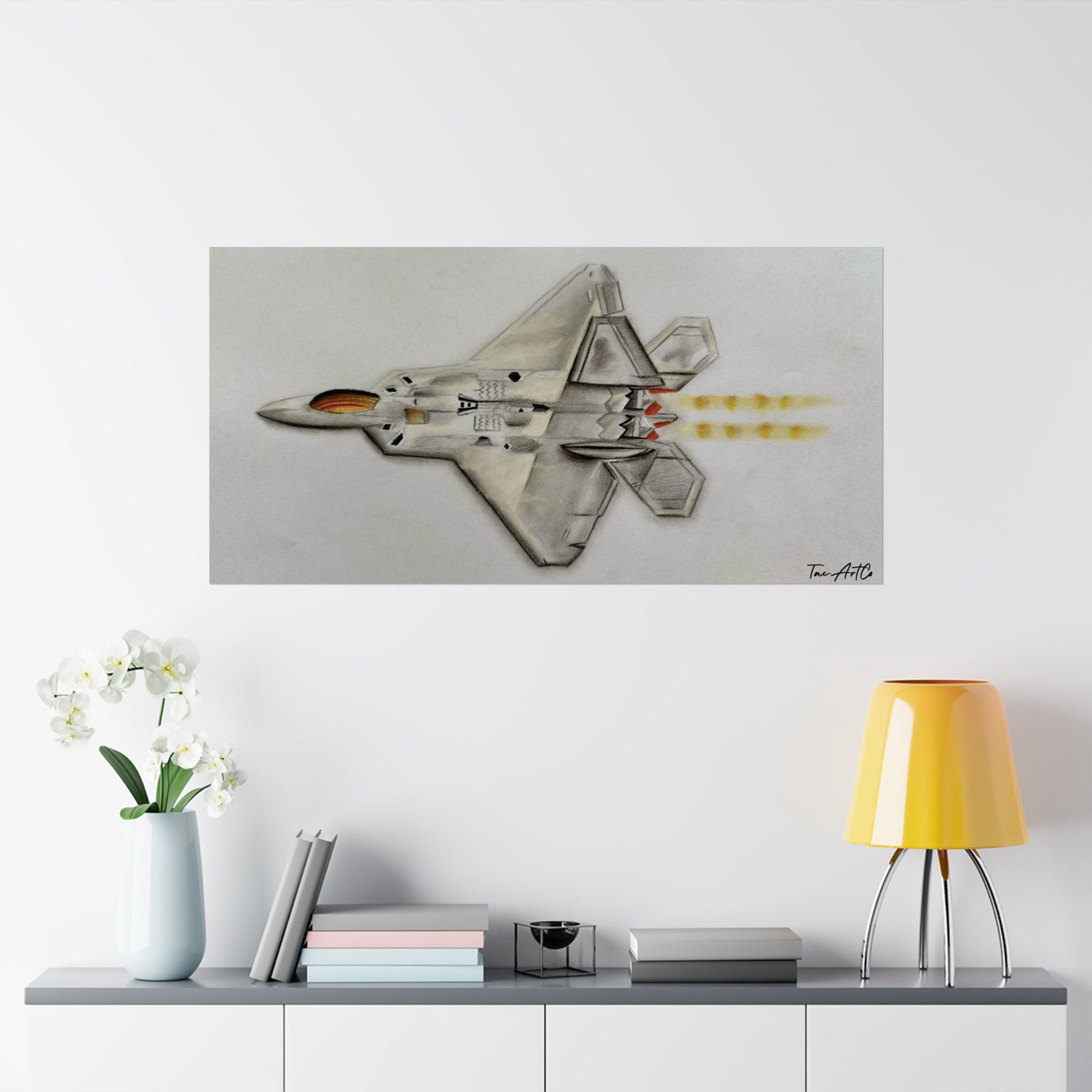 F22 Raptor Sketch - Matte Poster