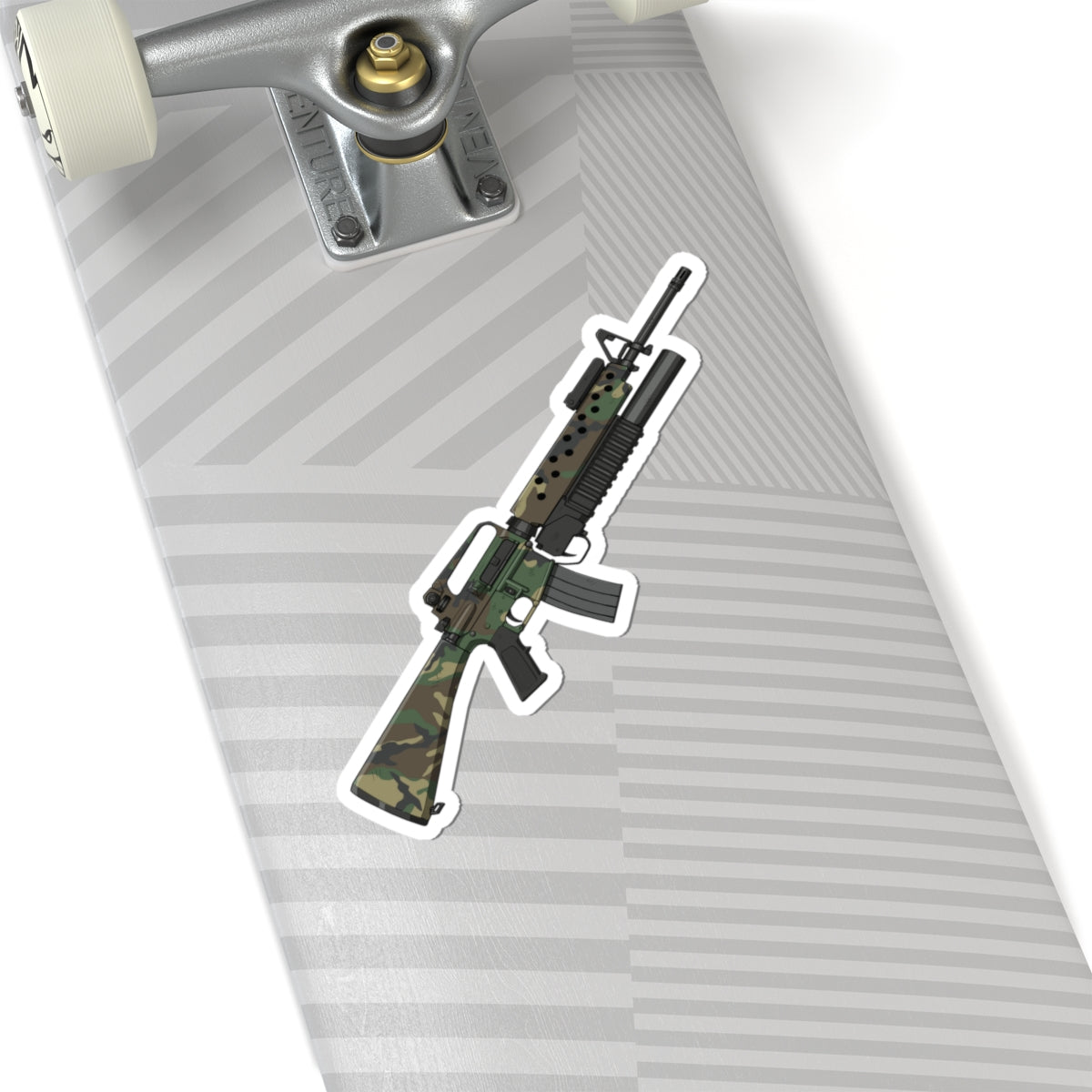 M16A2 + M203 Grenade Launcher – Woodland Camo Sticker