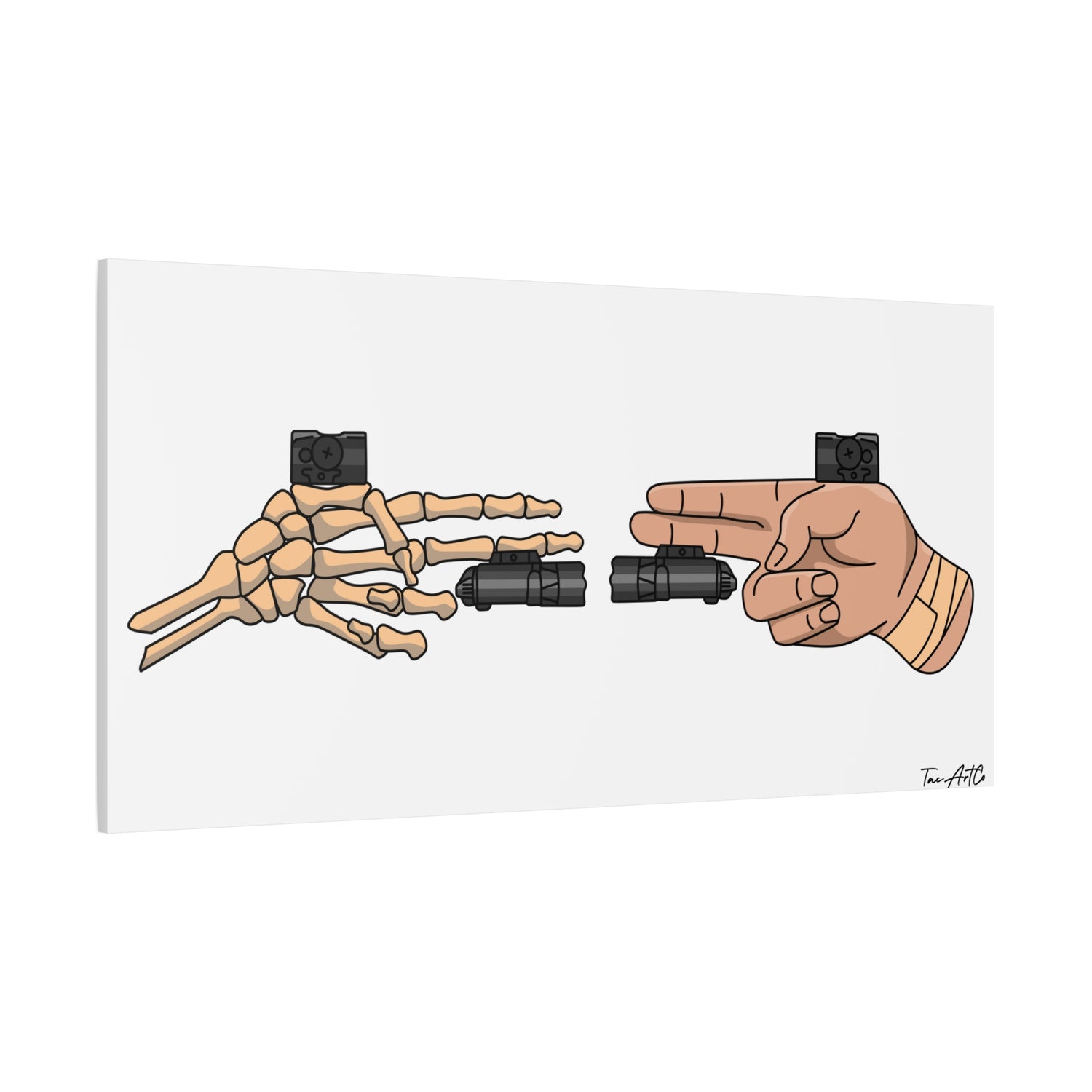 Life and Death Finger Guns – Canvas Print