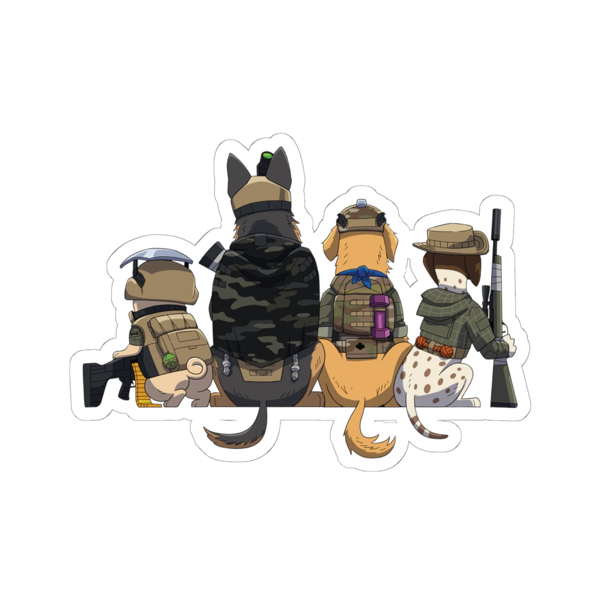Dog Squad (Back) - Sticker