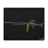 Suppressed MG42 – Canvas Print (Black Background)