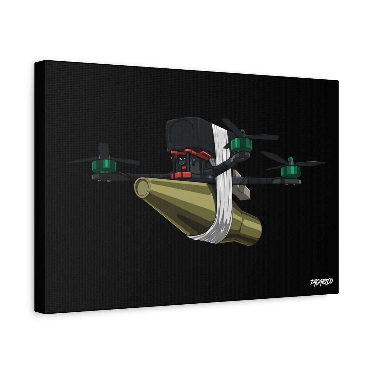FPV Drone - Canvas Print (Black Background)