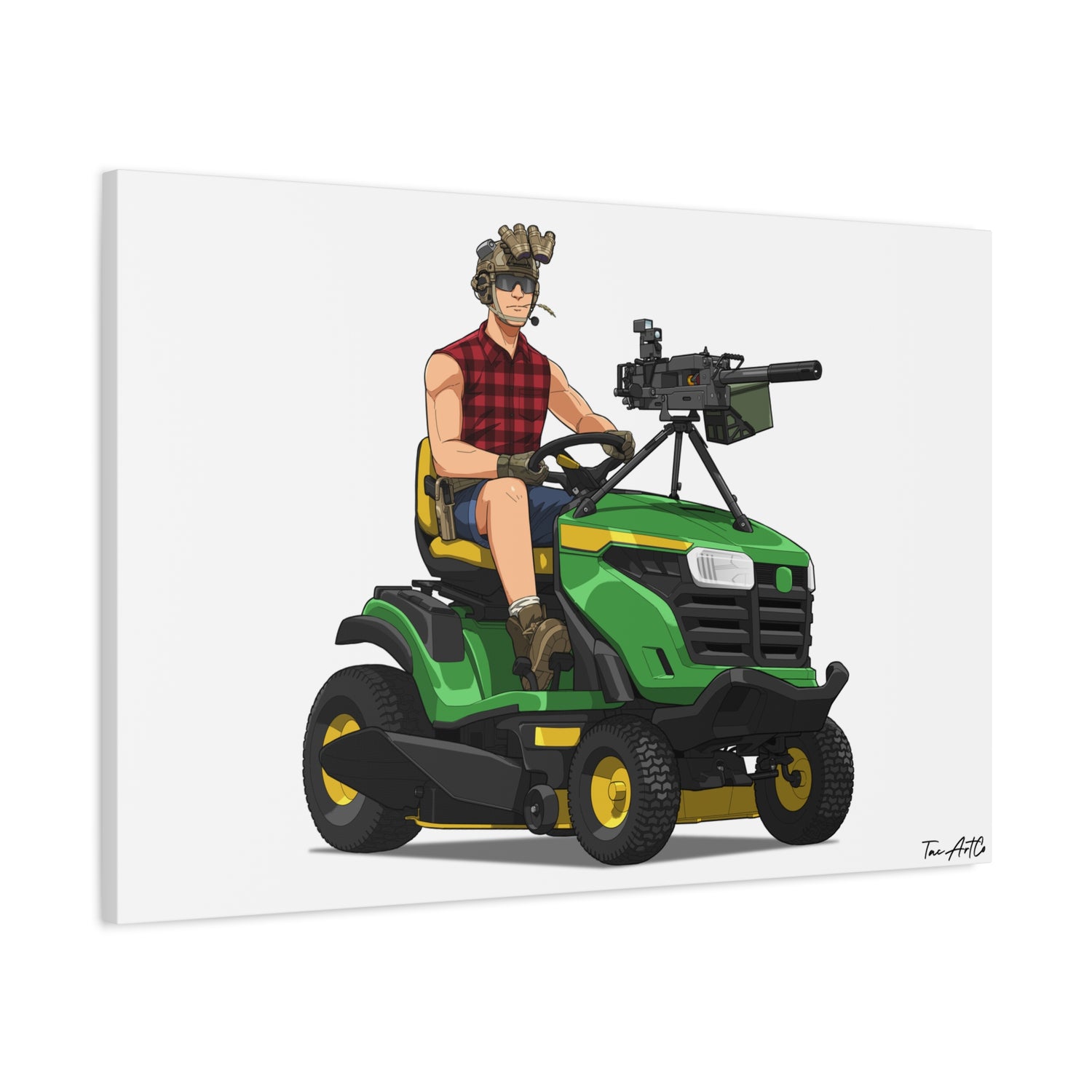 Freedom Cuts – Tactical Lawn Mower Canvas Print