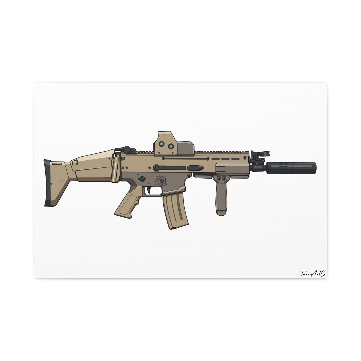 FN SCAR-L Short Barrel – Canvas Print