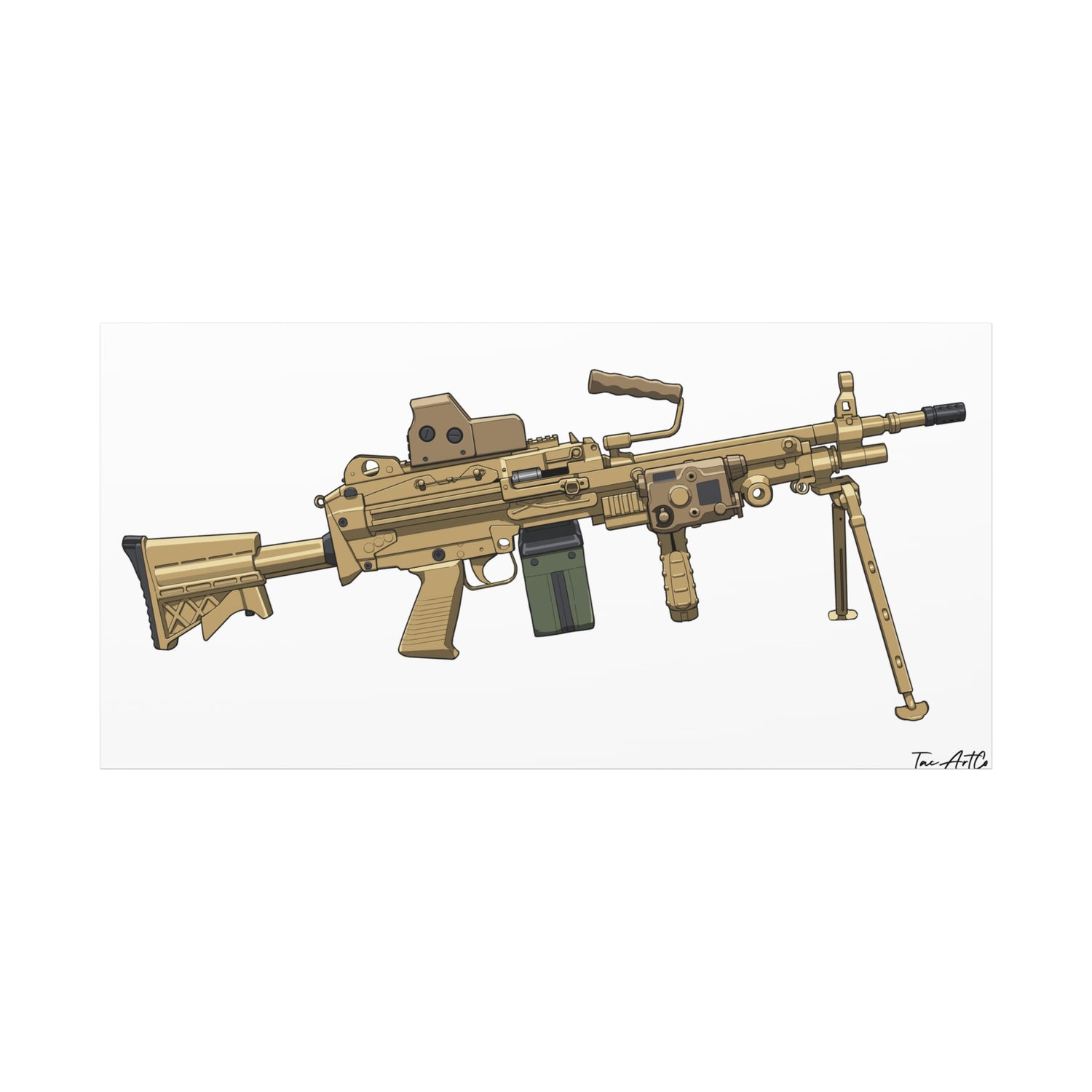 M249 SAW – Belt-Fed Canvas Print