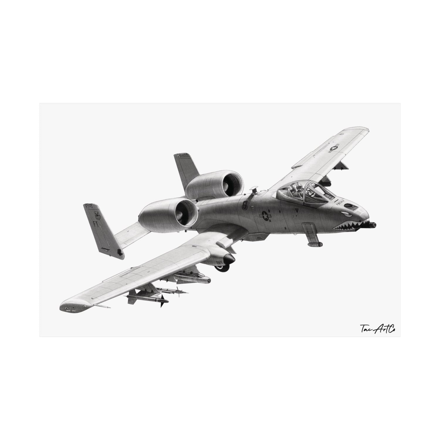 A-10 Warthog Sketch – Matte Poster