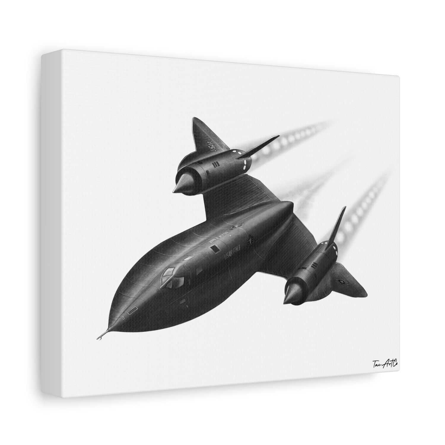 SR-71 Blackbird – Pencil-Style Canvas Print