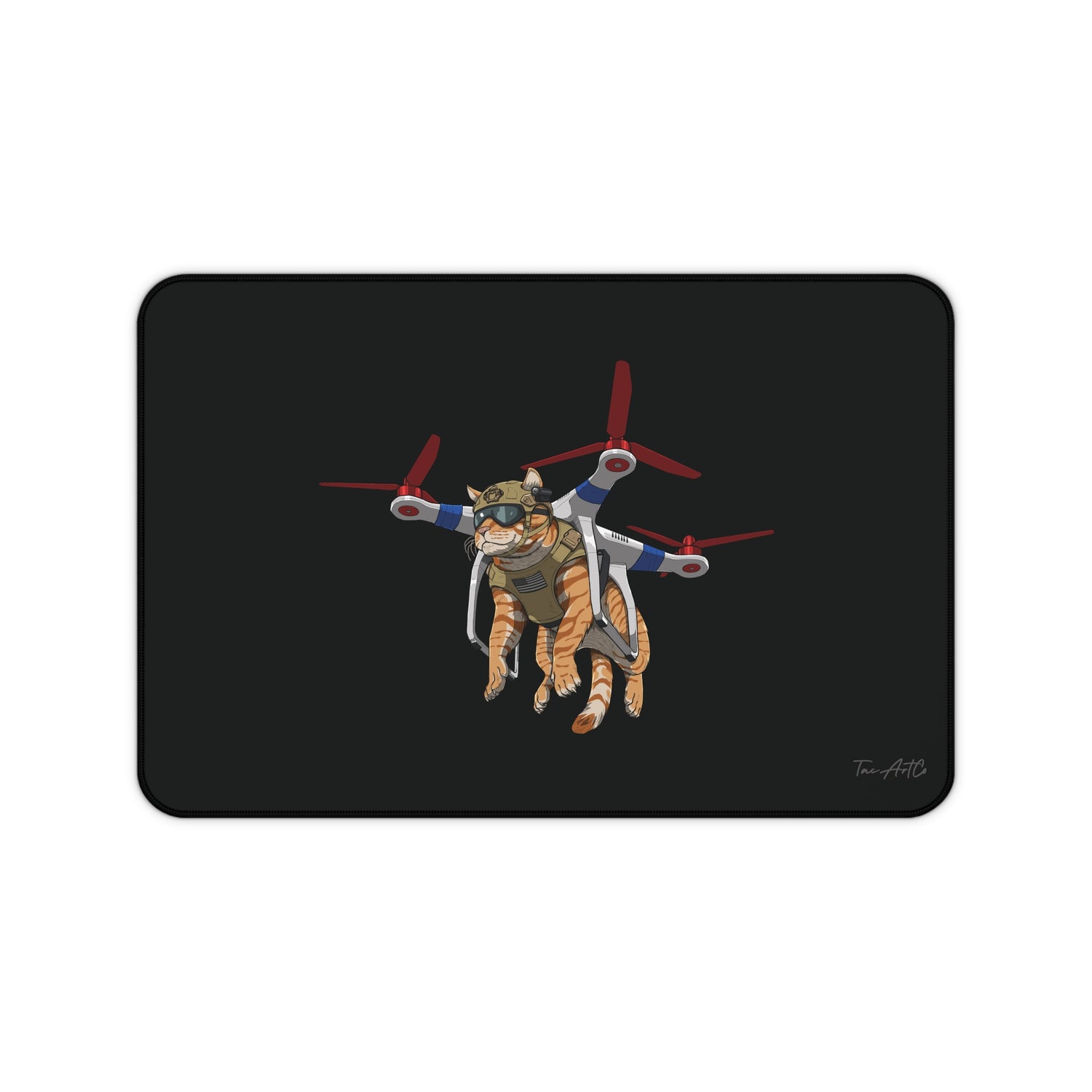 Drone Attack Cat - Desk Mat