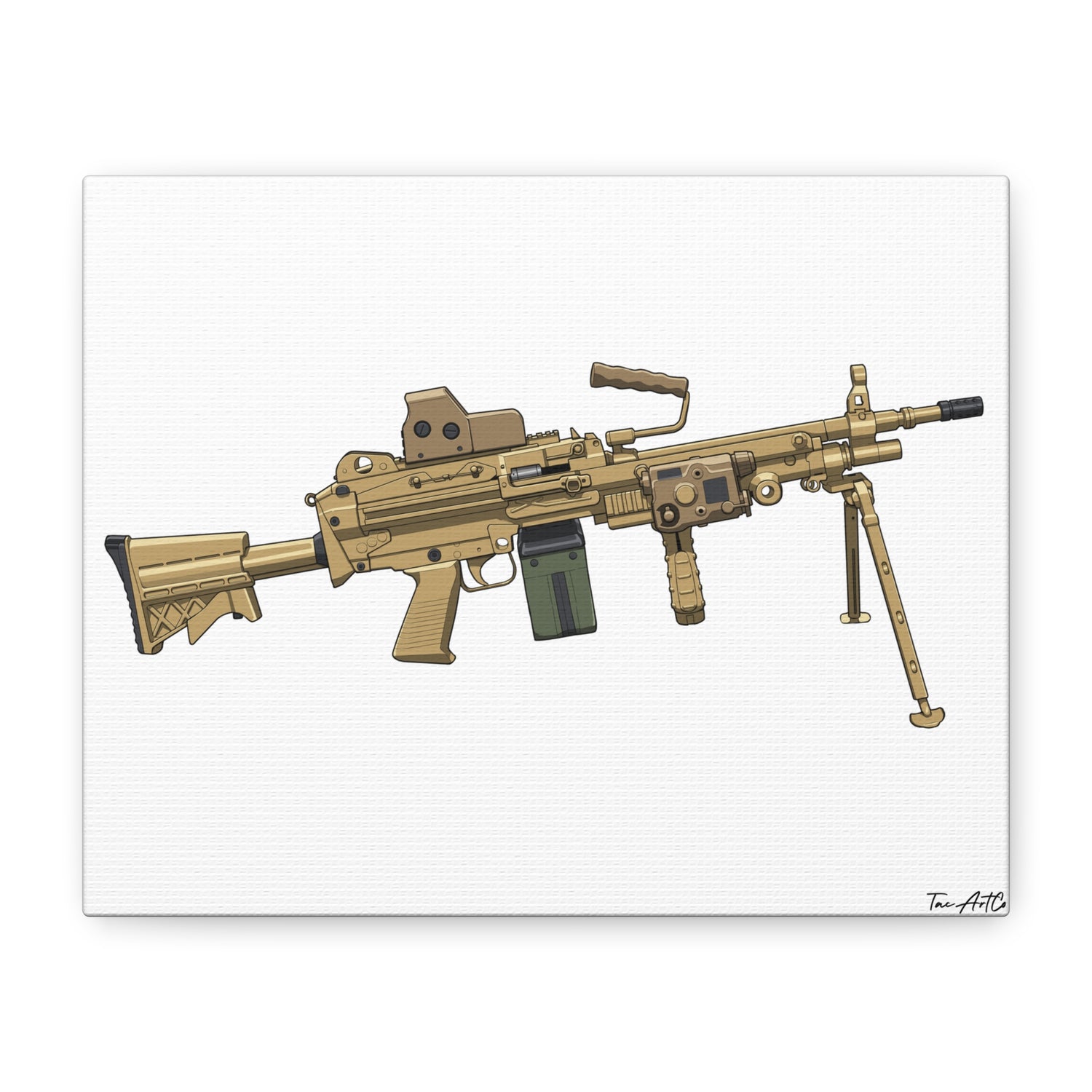 M249 SAW – Belt-Fed Canvas Print