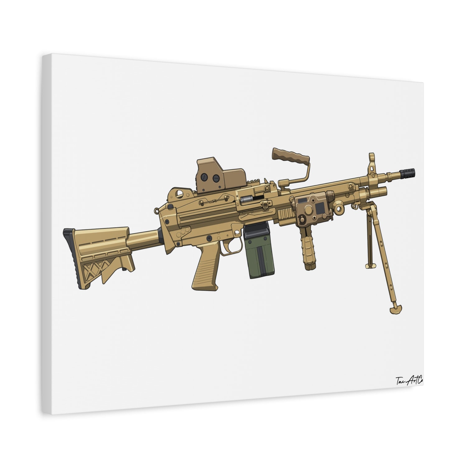 M249 SAW – Belt-Fed Canvas Print