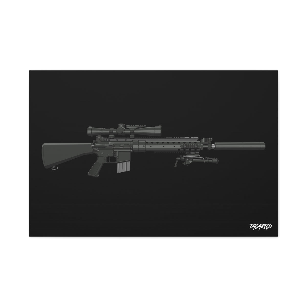 MK12 - Canvas Print (Black Background)