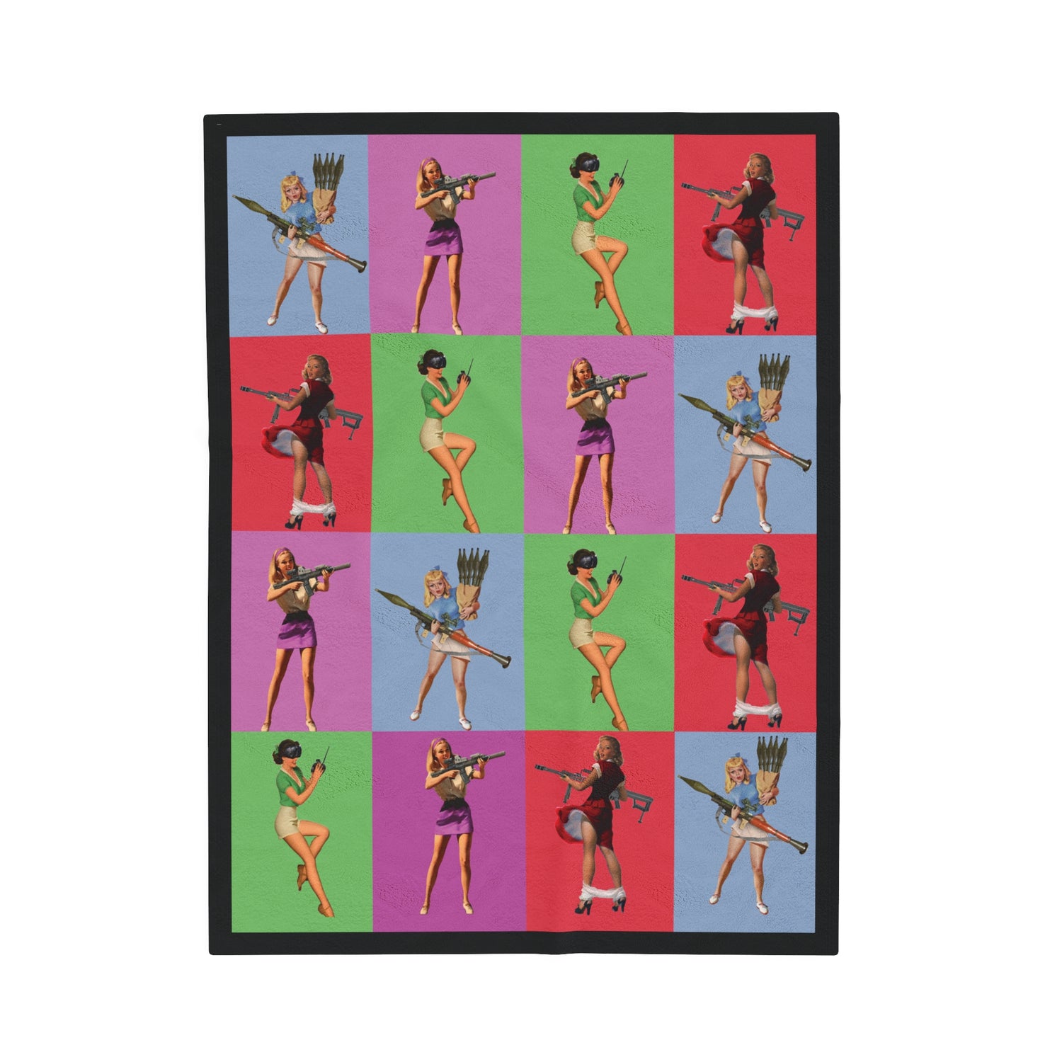 Pinup Girls v2 - Velveteen Plush Blanket