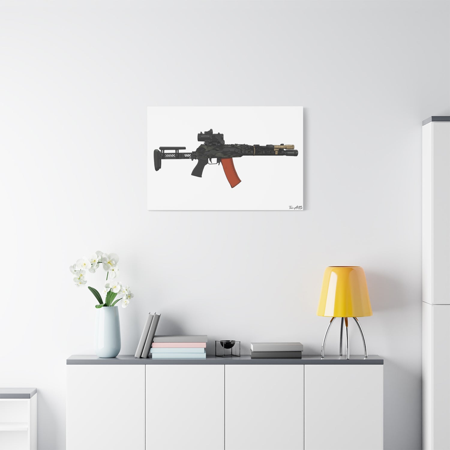 Modern Kitted AK Canvas Print – East Meets Modular Mayhem