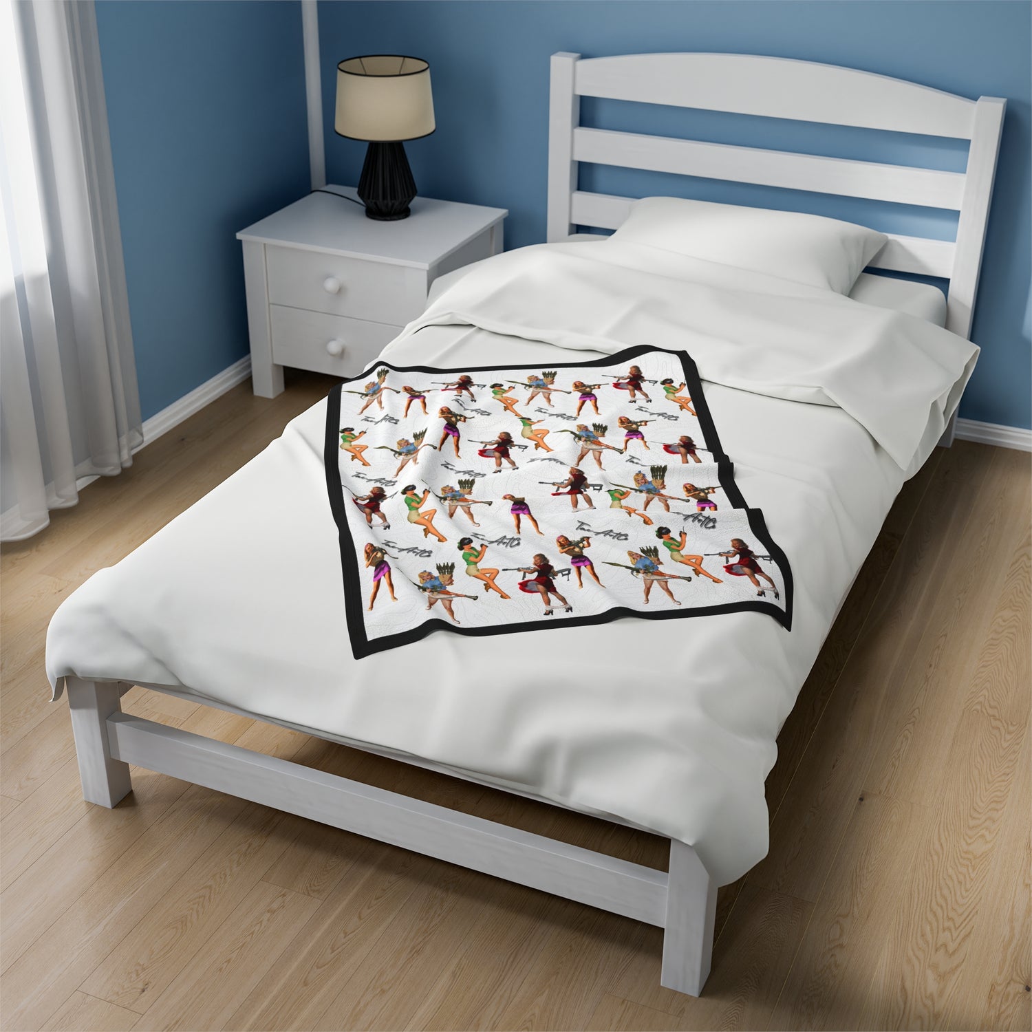 Pinup Girls v1 - Velveteen Plush Blanket