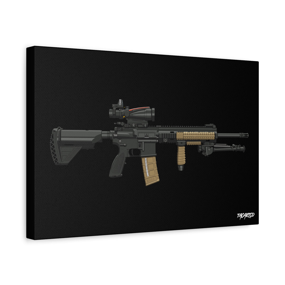 M27 IAR - Canvas Print (Black Background) — product view