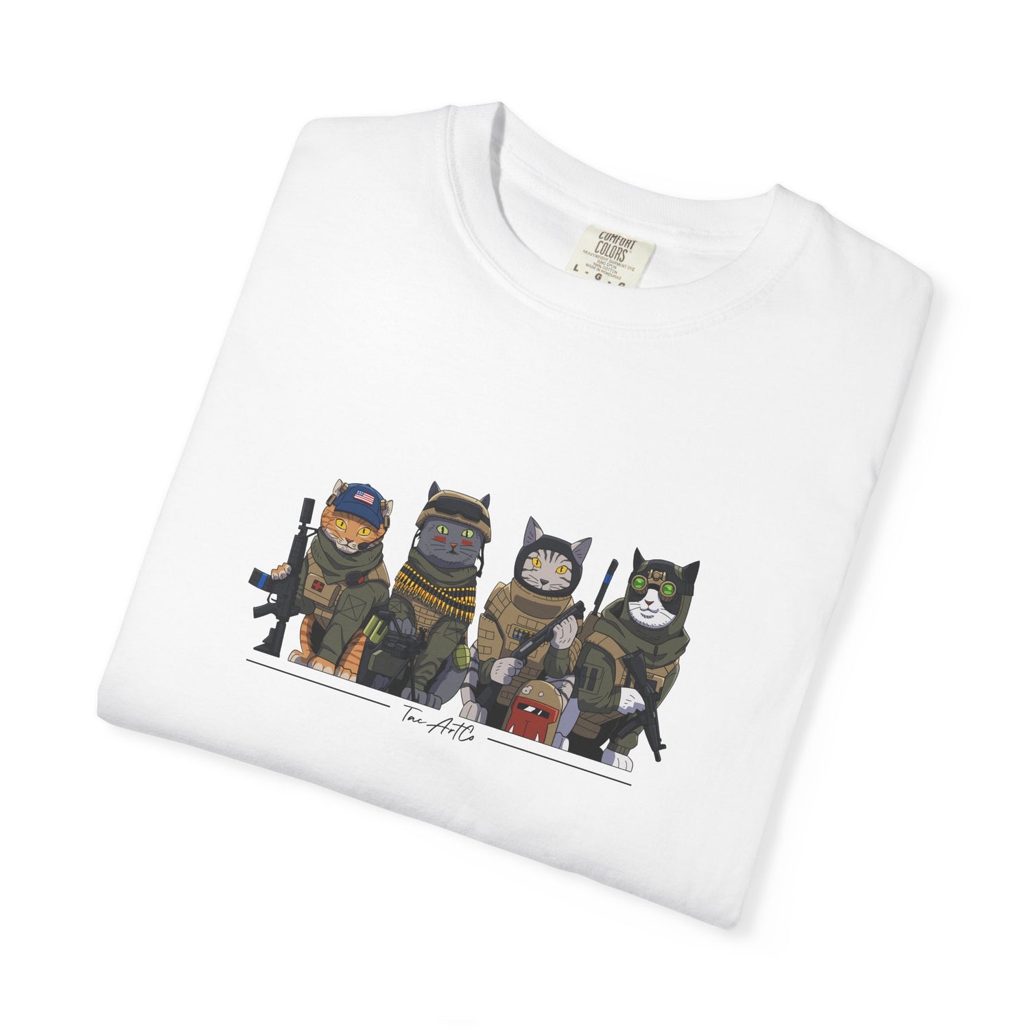 Tactical Cats – The Frontline Felines Tee (v1)