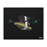 FPV Drone - Canvas Print (Black Background)