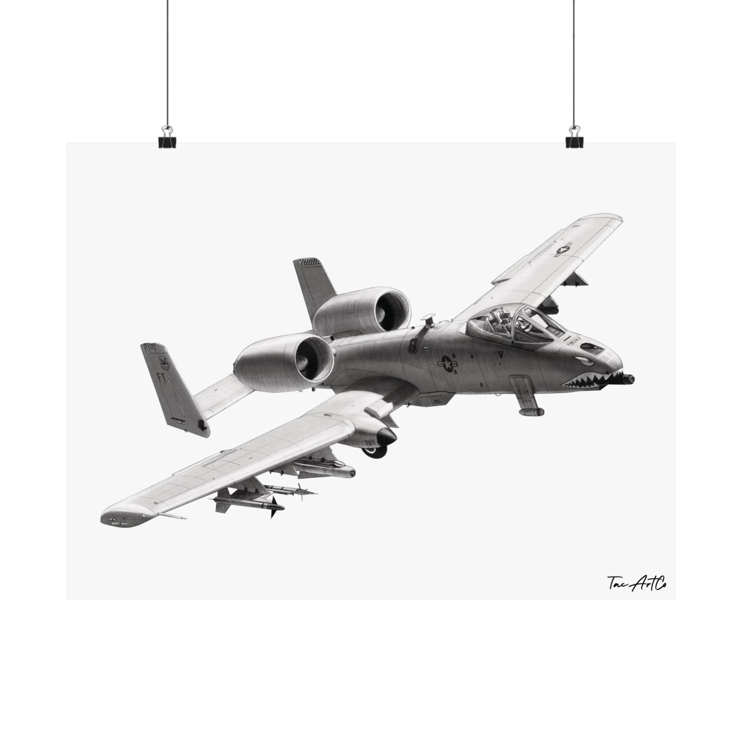 A-10 Warthog Sketch – Matte Poster