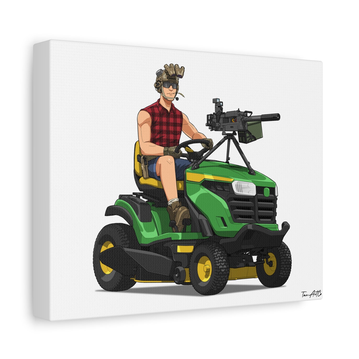 Freedom Cuts – Tactical Lawn Mower Canvas Print