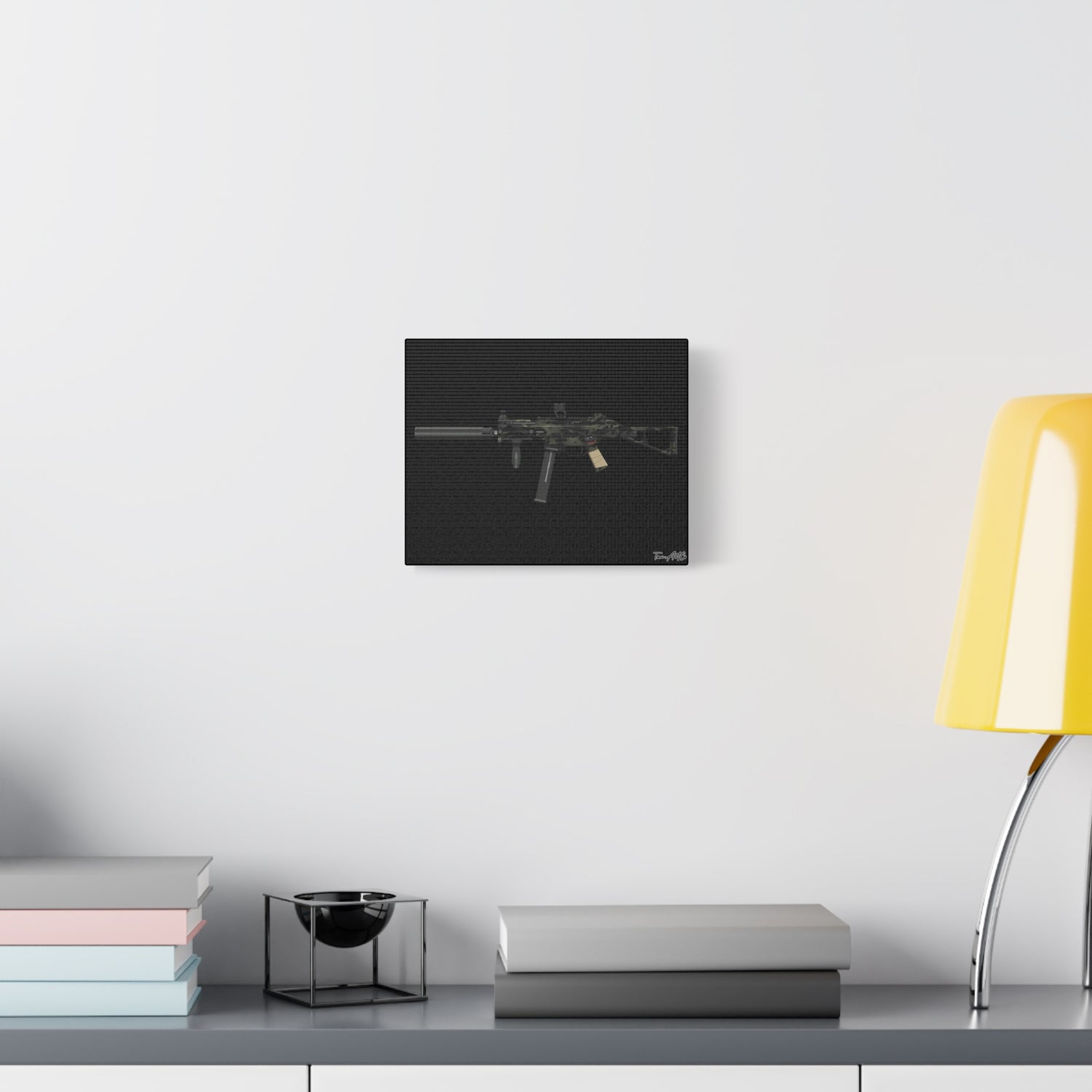 UMP45 – Canvas Print (Black Background)