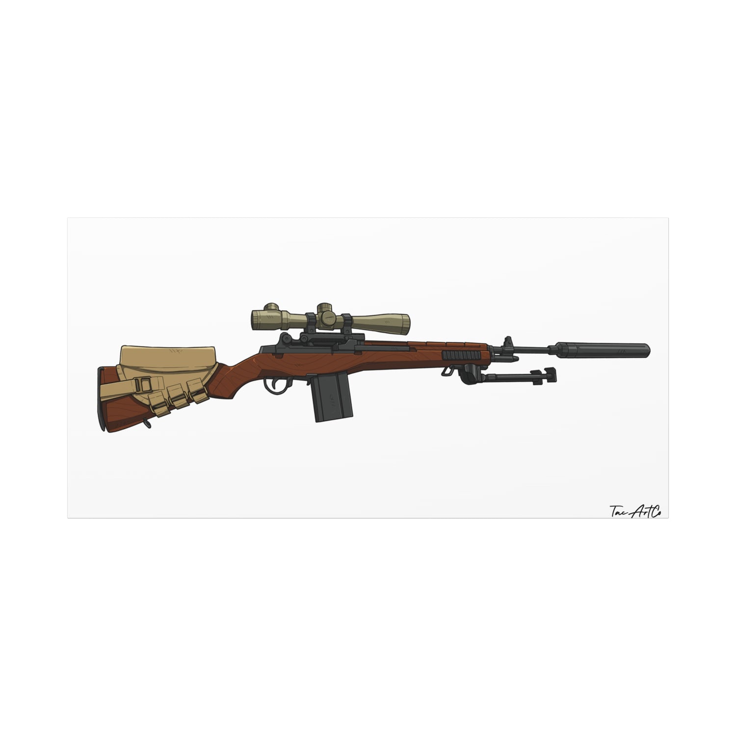 Classic M14 Rifle – Canvas Print