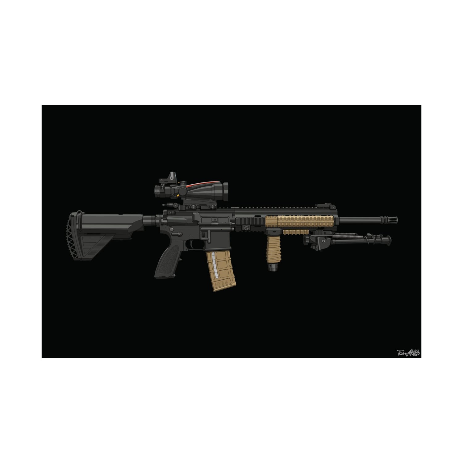 M27 IAR - Matte Poster (Black Background)
