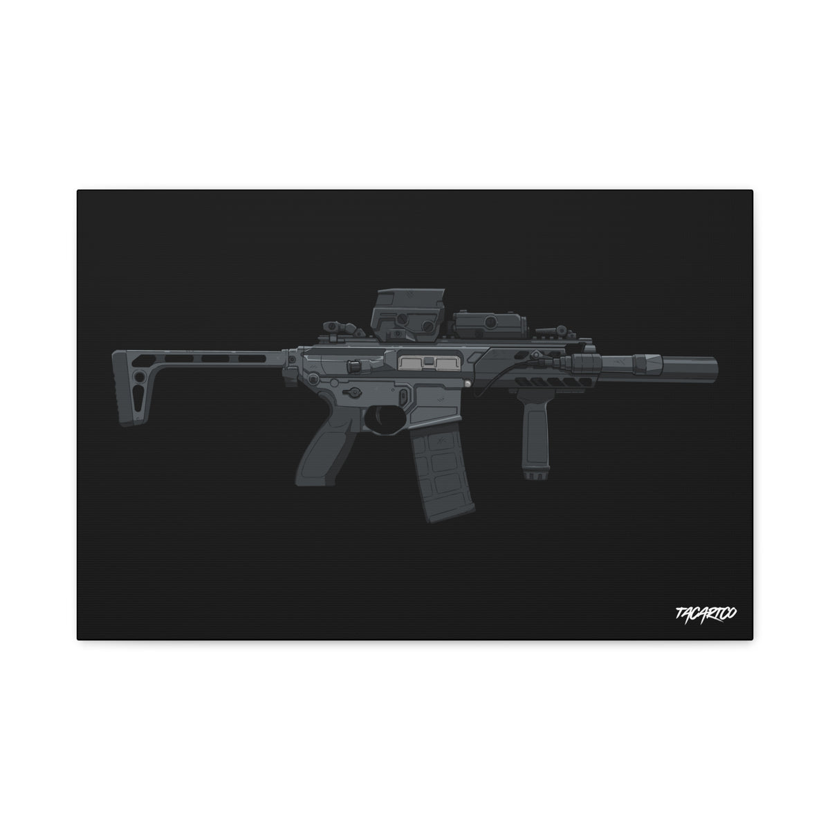 SIG MCX - Canvas Print (Black Background)