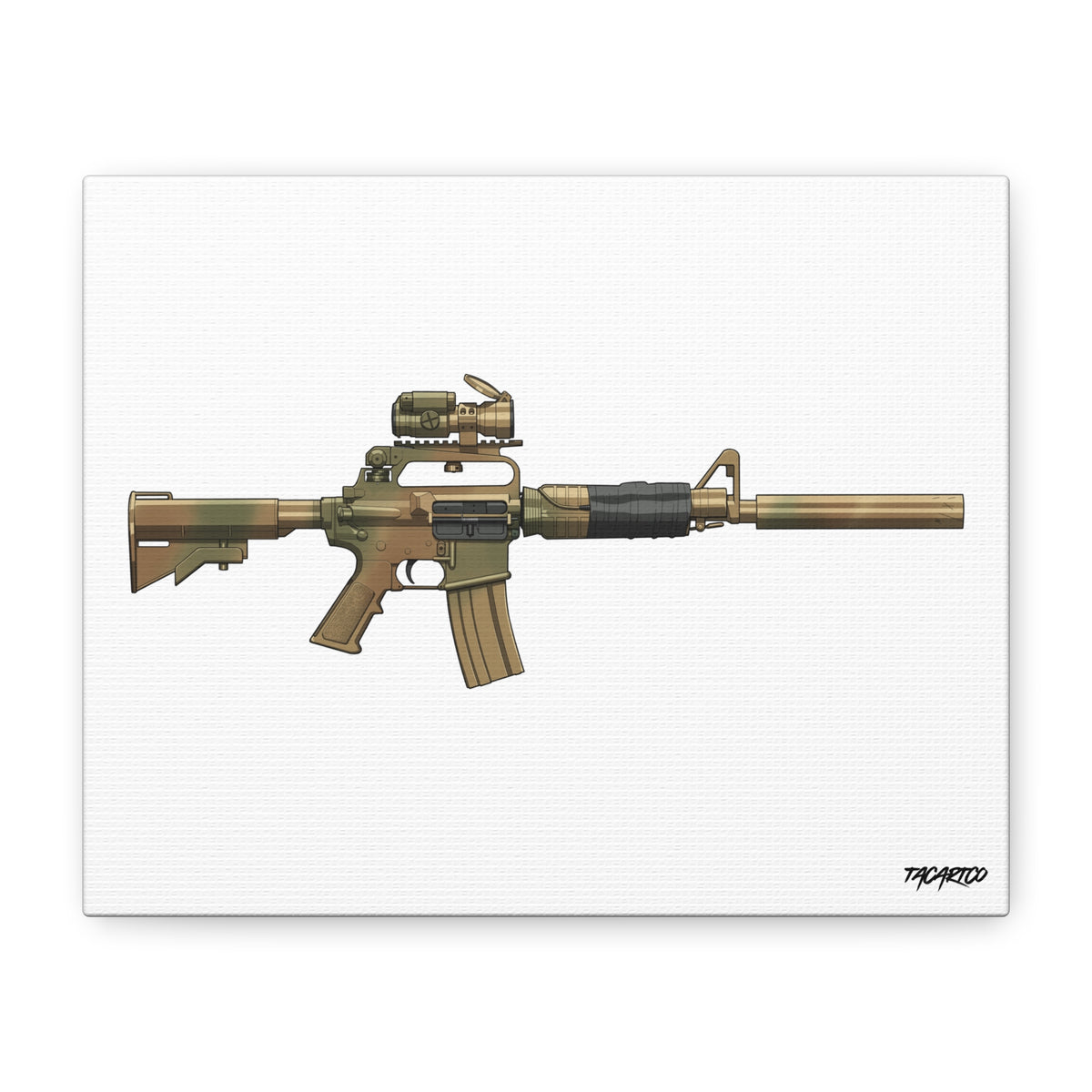 Gordy CAR-15 - Canvas Print (White Background)
