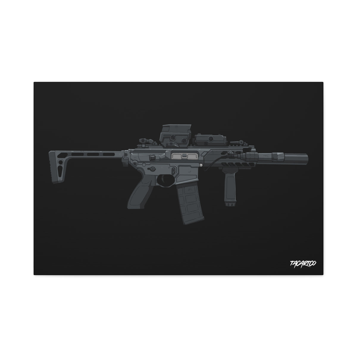 SIG MCX - Canvas Print (Black Background)