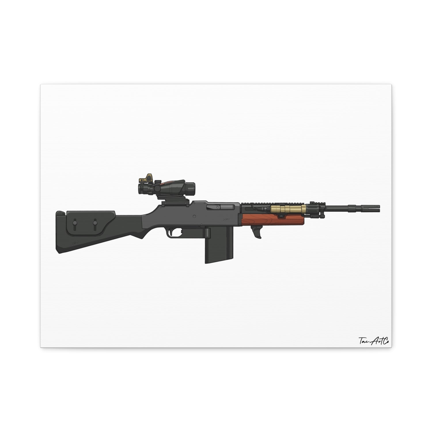 Modern War Boomer – Tactical BAR Canvas Print